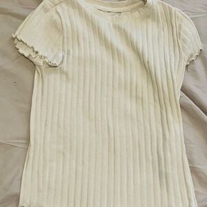 Wonder Nation Off-White Ribbed Tee